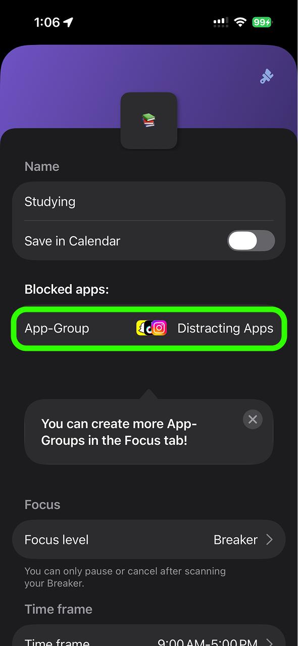 App-Gruppen auswählen